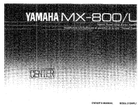 Yamaha MX-800 - Owners Manual 